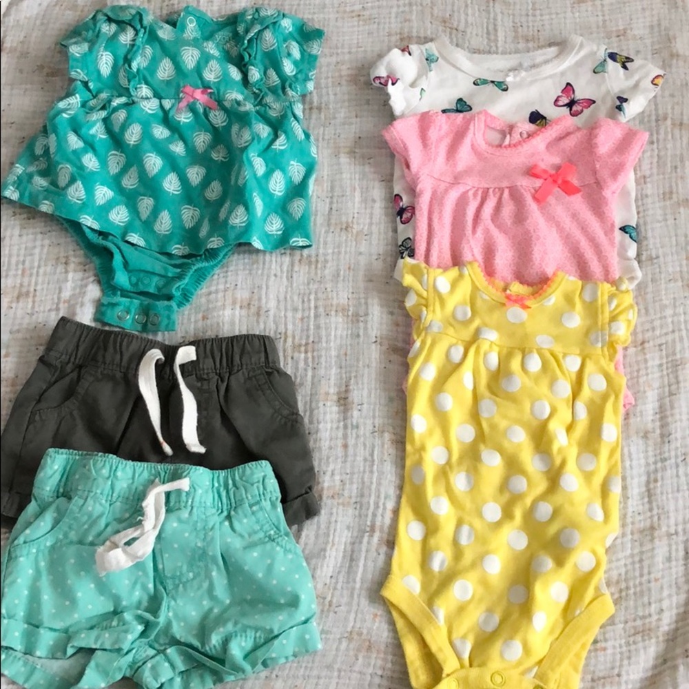 Baby girl summer outfit bundle